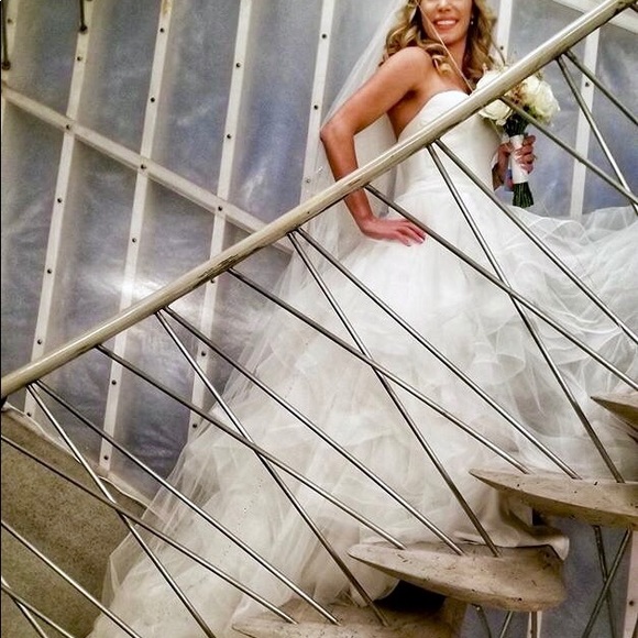 PRONOVIAS ALBANIA Ivory Wedding Gown -Size 8 - Picture 4 of 6